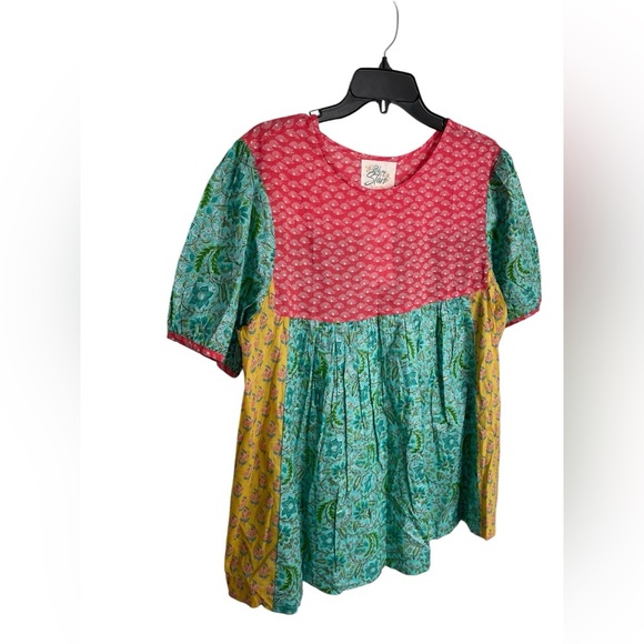 NWT Layerz Clothing Oh My Stars Mixed Print Short Sleeve 100% Cotton Top Size M - Picture 4 of 12